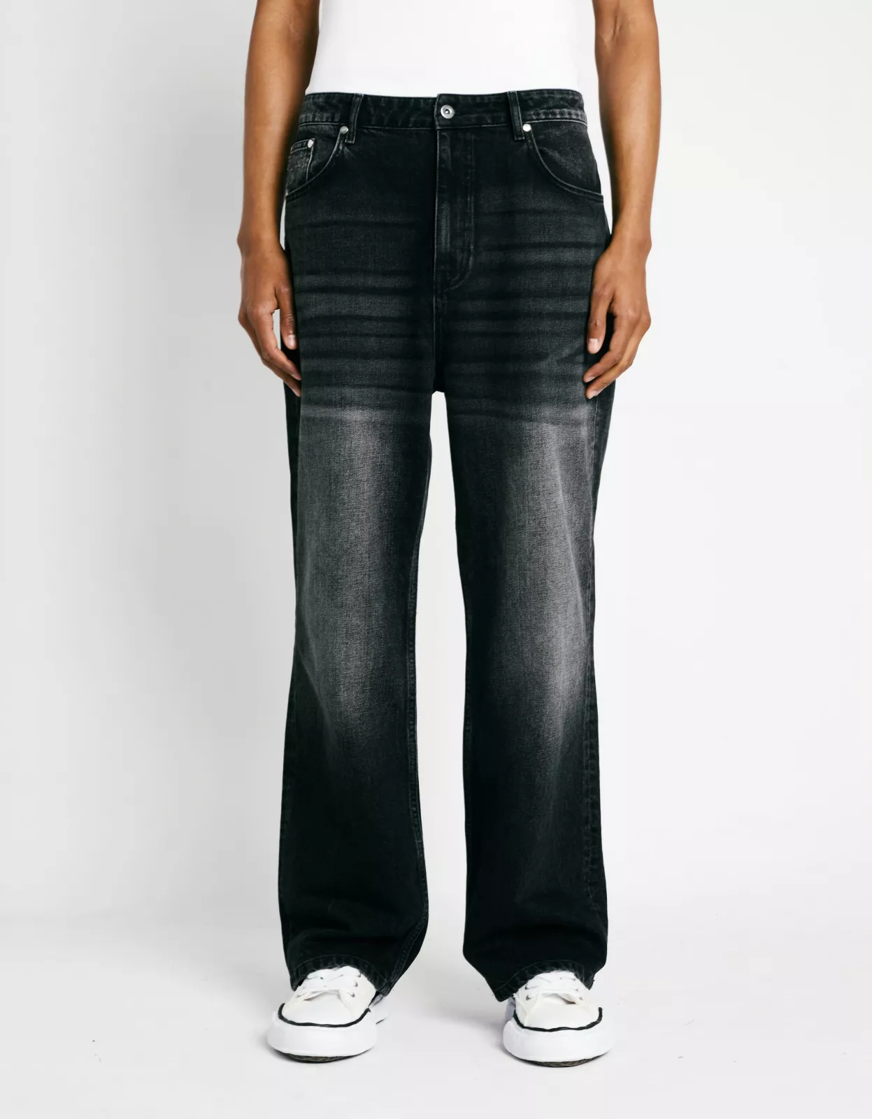 Double Pocket Jeans - Washed Black